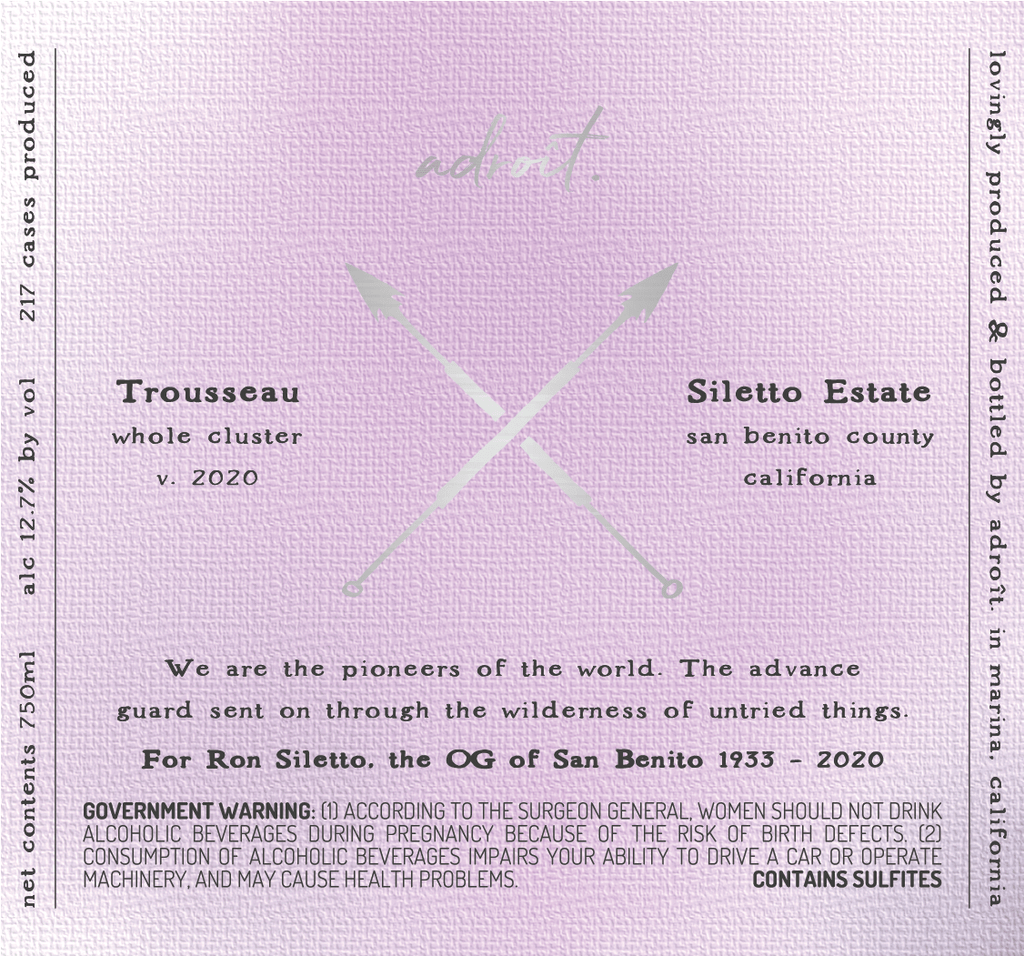 Adroit Trousseau Stiletto San Benito 2020 image 1