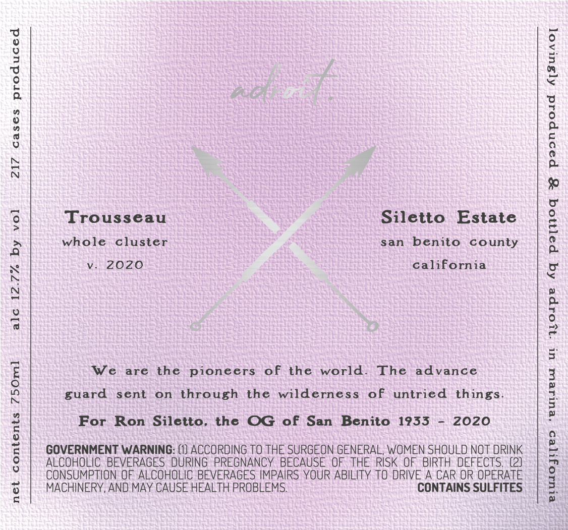 Adroit Trousseau Stiletto San Benito 2020 image 1