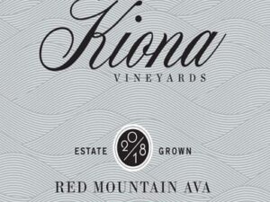 Kiona Lemberger 2019 label; A simple grey label with mainly black text