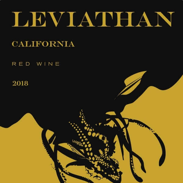 leviathan wine label black and orange